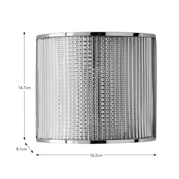Curved Wall Light with Plug - Gold, Glass