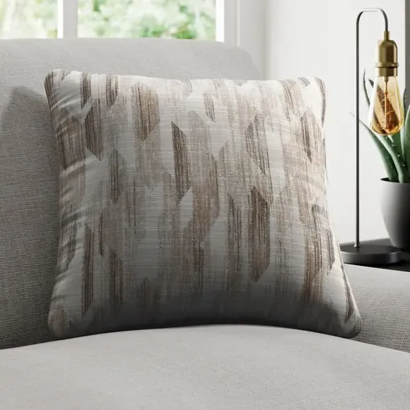 Cushion Cover Abstract Design - Natural, Polyester