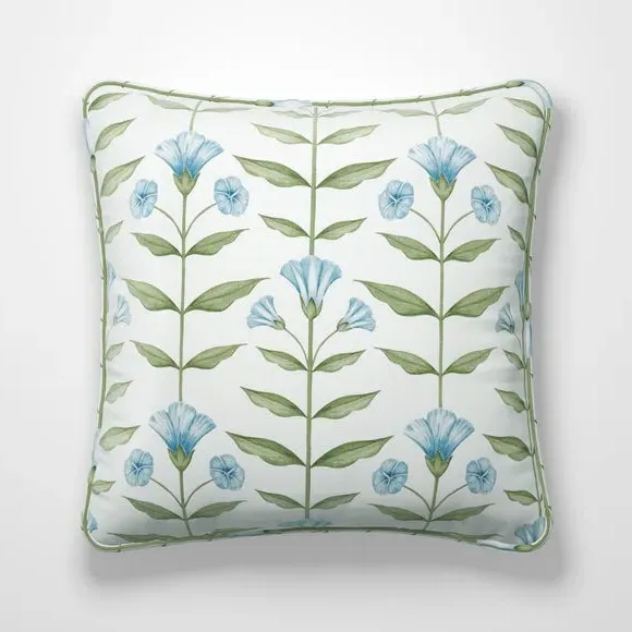 Cushion Cover Botanical Design - Blue, Cotton