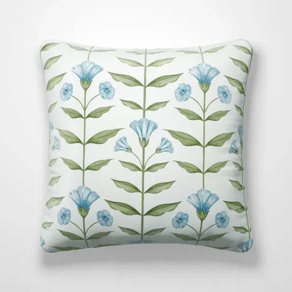 Cushion Cover Botanical Design - Blue, Cotton