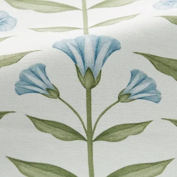 Cushion Cover Botanical Design - Blue, Cotton