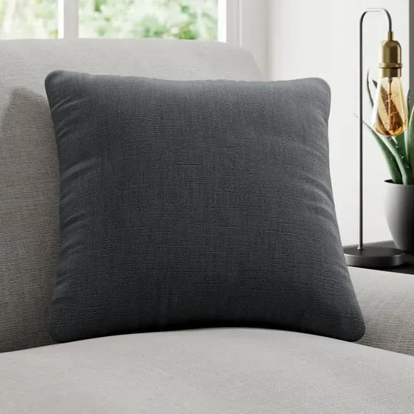 Cushion Cover - Charcoal, Cotton Linen image