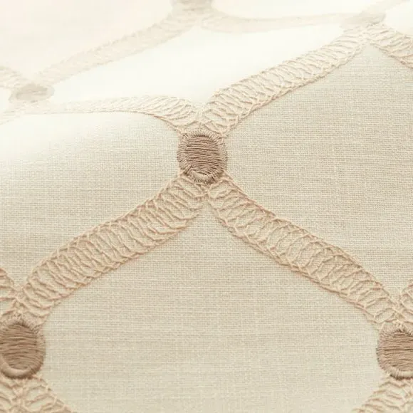 Cushion Cover Geometric Design - Natural, Cotton