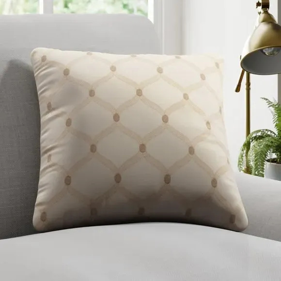 Cushion Cover Geometric Design - Natural, Cotton image