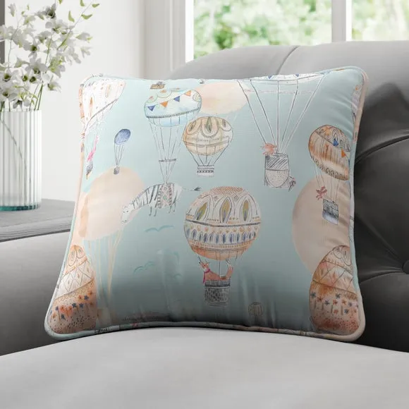 Cushion Cover Hot Air Balloon - Sky, Cotton