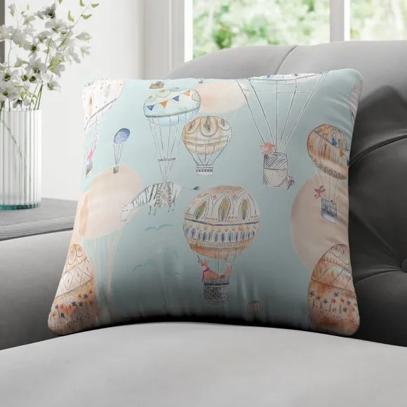 Cushion Cover Hot Air Balloon - Sky, Cotton image
