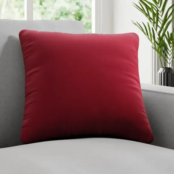 Cushion Cover Plain Design - Bordeaux, Cotton image