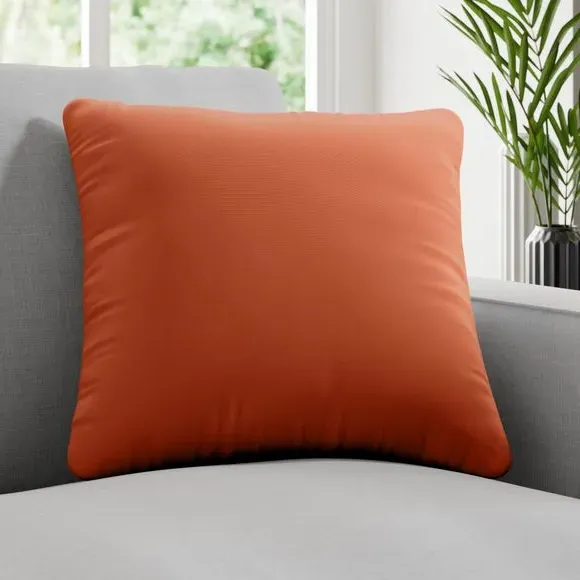 Cushion Cover Plain Design - Burnt Sienna, Cotton