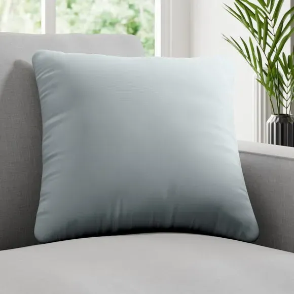 Cushion Cover Plain Design - Duck Egg, Cotton
