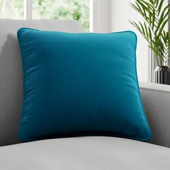 Cushion Cover Plain Design - Kingfisher, Cotton