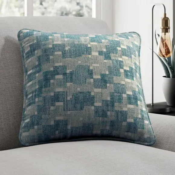 Cushion Cover with Abstract Pattern - Azure image
