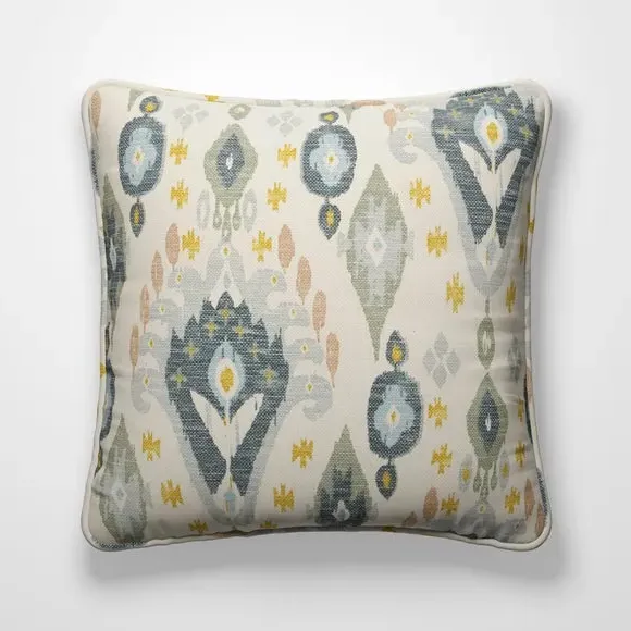 Cushion Cover with Aztec Print - Glacier