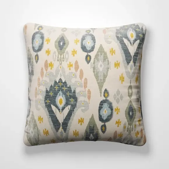 Cushion Cover with Aztec Print - Glacier