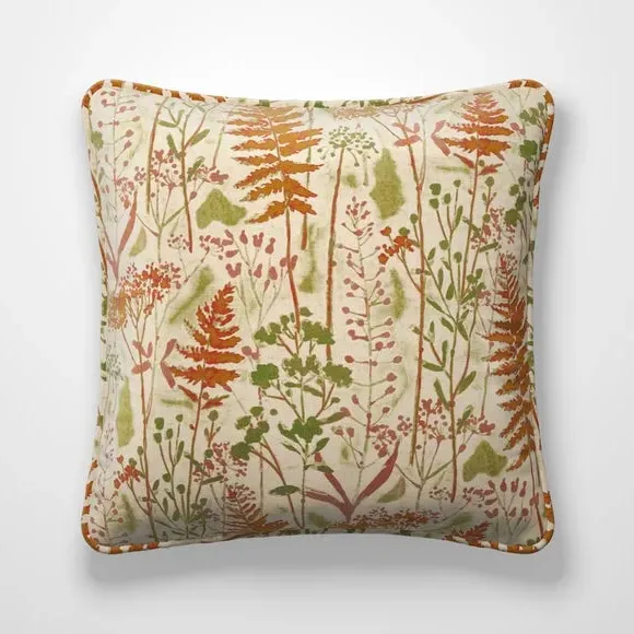 Cushion Cover with Botanical Print - Autumn, Cotton