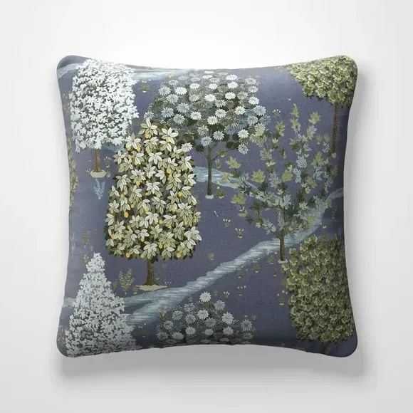Cushion Cover with Botanical Print - Cotton