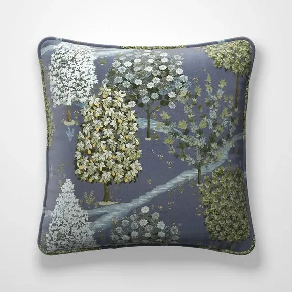 Cushion Cover with Botanical Print - Cotton