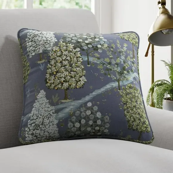 Cushion Cover with Botanical Print - Cotton