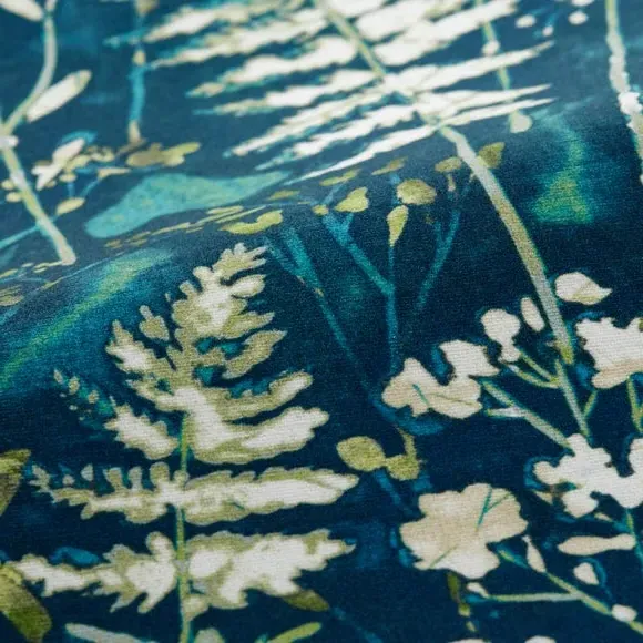 Cushion Cover with Botanical Print - Peacock, Cotton
