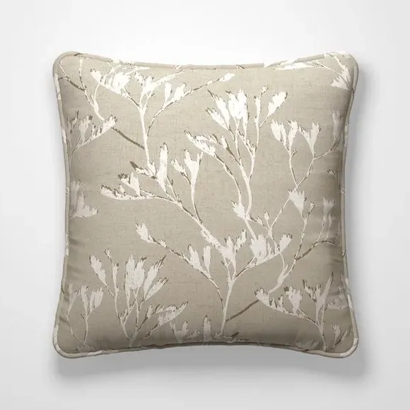 Cushion Cover with Branch Design - Pebble, Jacquard