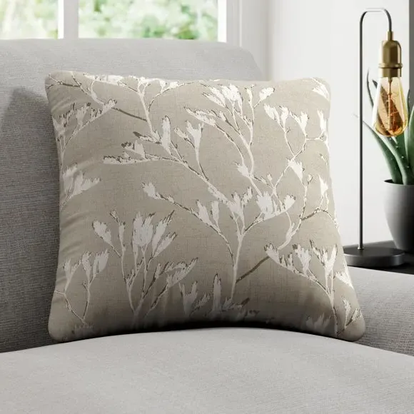 Cushion Cover with Branch Design - Pebble, Jacquard image