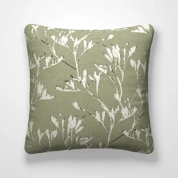 Cushion Cover with Branch Design - Sage, Jacquard
