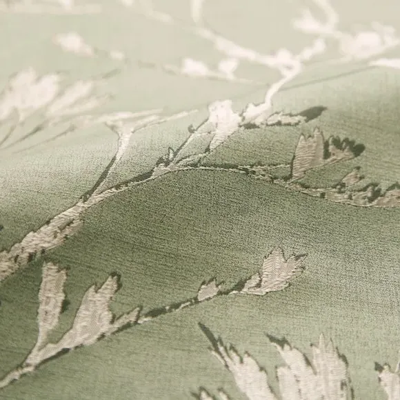 Cushion Cover with Branch Design - Sage, Jacquard