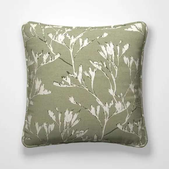 Cushion Cover with Branch Design - Sage, Jacquard