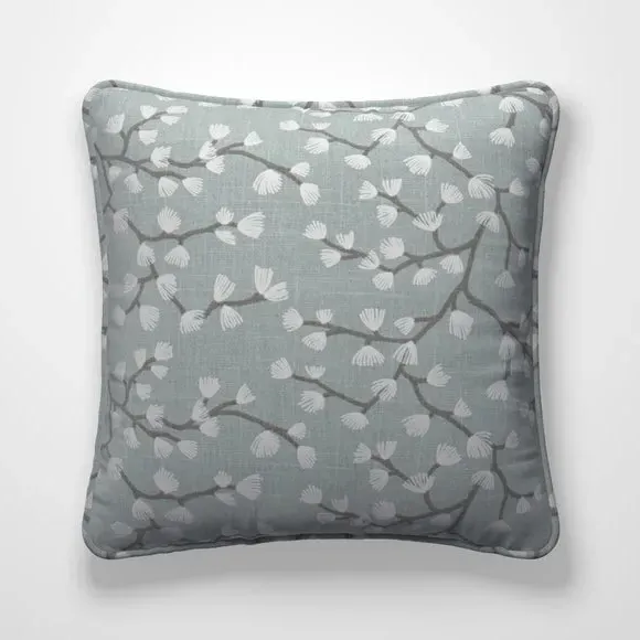 Cushion Cover with Branch Design - Seafoam