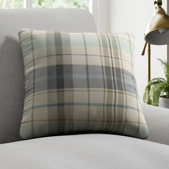 Cushion Cover with Check Pattern - Seafoam image