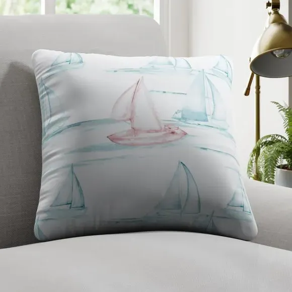 Cushion Cover with Coastal Design - Portloe image