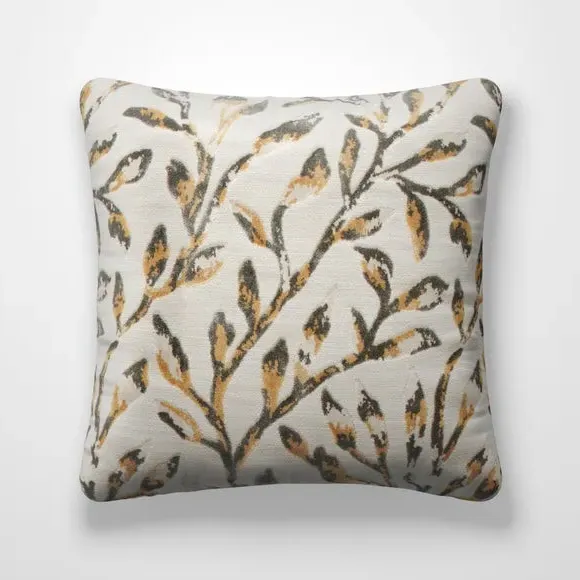 Cushion Cover with Cut Velvet - Stone, Polyester