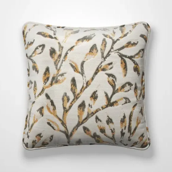 Cushion Cover with Cut Velvet - Stone, Polyester
