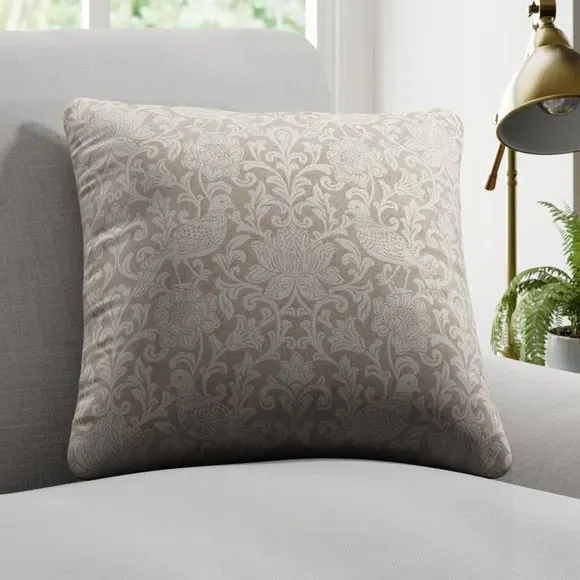 Cushion Cover with Damask Pattern - Dove, Polyester image