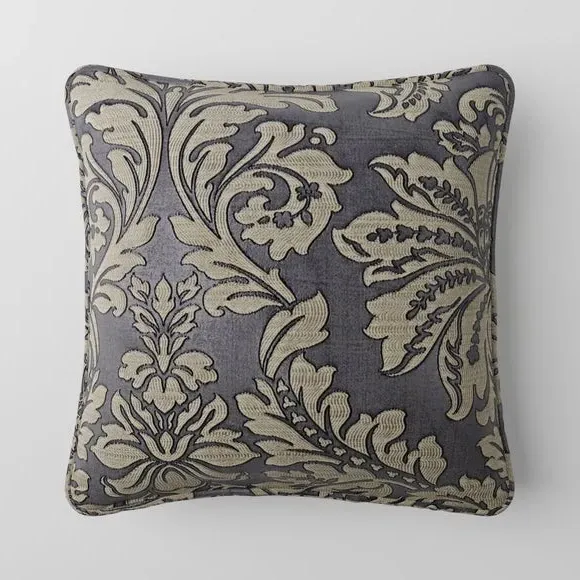 Cushion Cover with Damask Pattern - Graphite