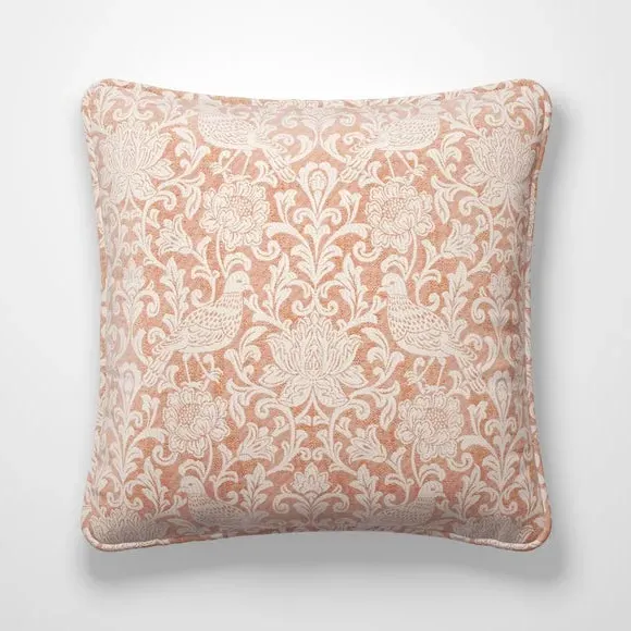 Cushion Cover with Damask Pattern - Orange, Polyester