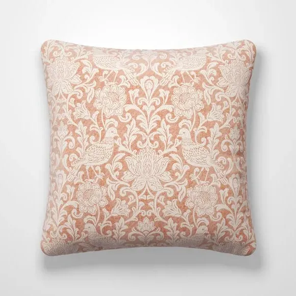 Cushion Cover with Damask Pattern - Orange, Polyester