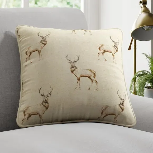 Cushion Cover with Deer Design - Spey Deers