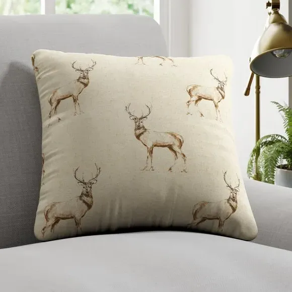 Cushion Cover with Deer Design - Spey Deers image
