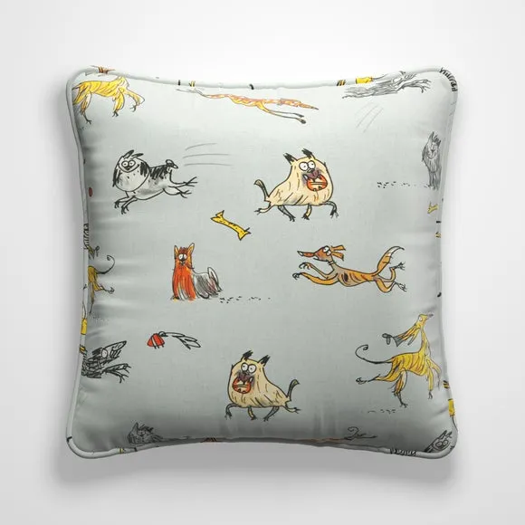 Cushion Cover with Dog Design - Multi, Cotton