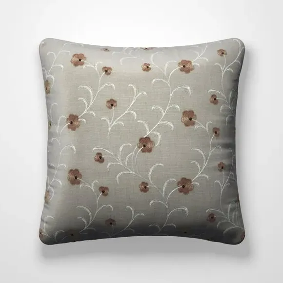 Cushion Cover with Embroidery - Linen, Polycotton