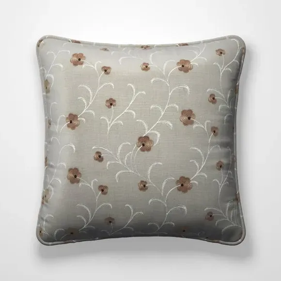 Cushion Cover with Embroidery - Linen, Polycotton