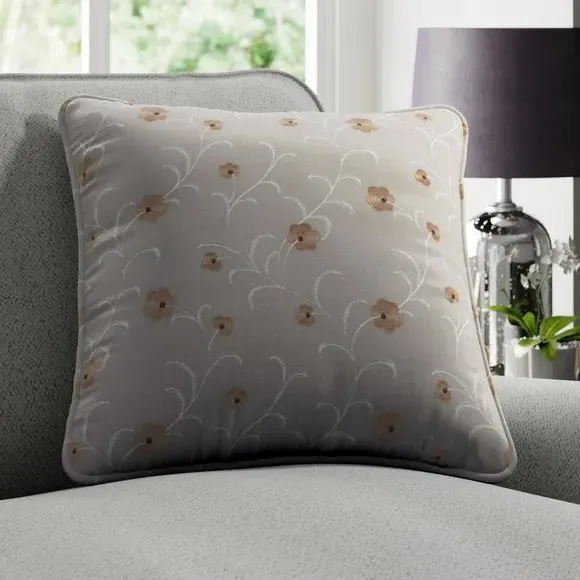 Cushion Cover with Embroidery - Linen, Polycotton image