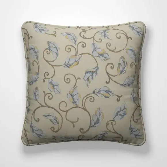 Cushion Cover with Floral Design - Blue
