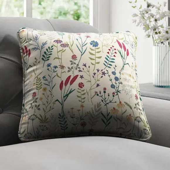 Cushion Cover with Floral Design - Chintz