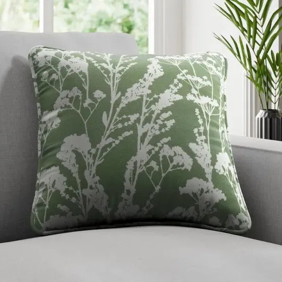 Cushion Cover with Floral Design - Forest, Cotton