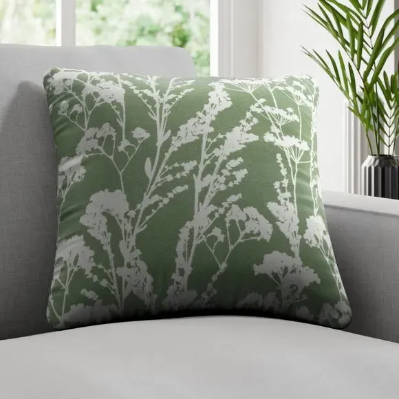 Cushion Cover with Floral Design - Forest, Cotton image