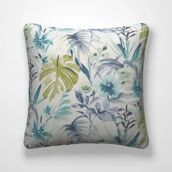 Cushion Cover with Floral Design - Green