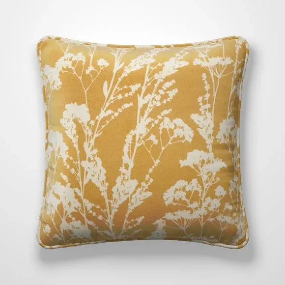 Cushion Cover with Floral Design - Marigold, Cotton