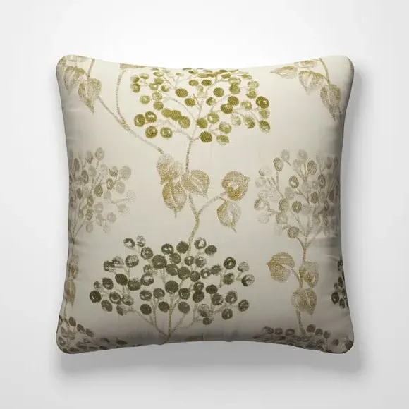 Cushion Cover with Floral Design - Olive