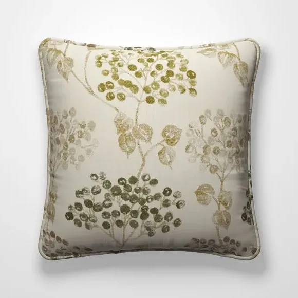 Cushion Cover with Floral Design - Olive